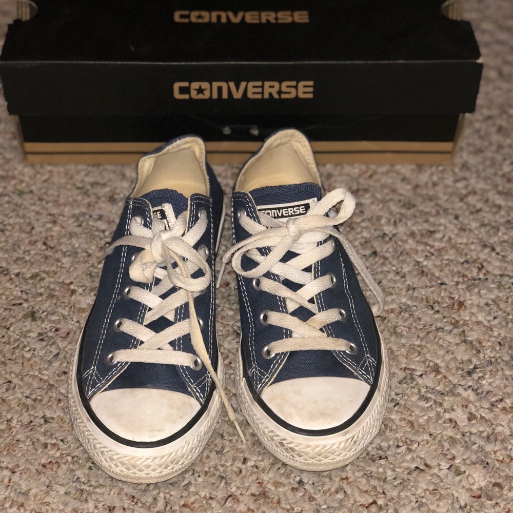 Navy Blue converse sneakers